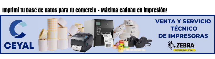 Imprimí tu base de datos para tu comercio - Máxima calidad en impresión!