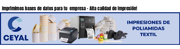 Imprimimos bases de datos para tu  empresa - Alta calidad de impresión!