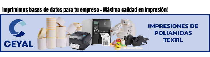 Imprimimos bases de datos para tu empresa - Máxima calidad en impresión!