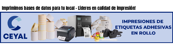 Imprimimos bases de datos para tu local - Líderes en calidad de impresión!