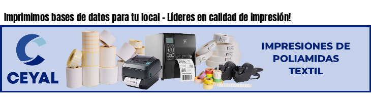 Imprimimos bases de datos para tu local - Líderes en calidad de impresión!