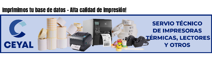 Imprimimos tu base de datos - Alta calidad de impresión!