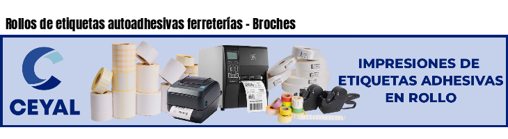 Rollos de etiquetas autoadhesivas ferreterías - Broches