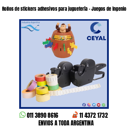 Rollos de stickers adhesivos para juguetería – Juegos de ingenio