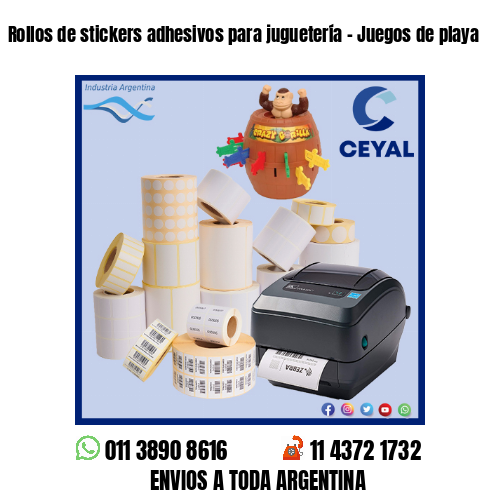 Rollos de stickers adhesivos para juguetería – Juegos de playa