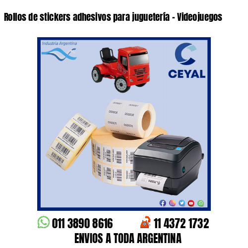 Rollos de stickers adhesivos para juguetería – Videojuegos