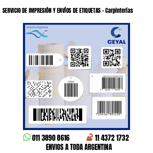 SERVICIO DE IMPRESIÒN Y ENVÍOS DE ETIQUETAS - Carpinterías