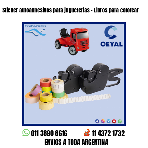 Sticker autoadhesivos para jugueterías – Libros para colorear