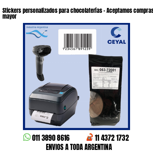 Stickers personalizados para chocolaterías – Aceptamos compras al por menor y mayor