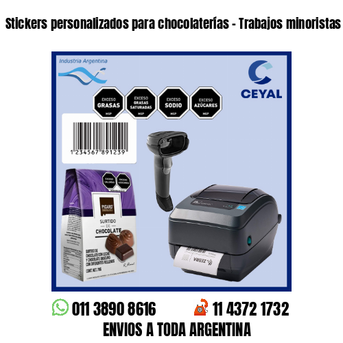 Stickers personalizados para chocolaterías – Trabajos minoristas y mayoristas