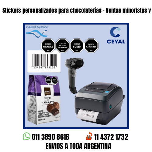 Stickers personalizados para chocolaterías – Ventas minoristas y mayoristas