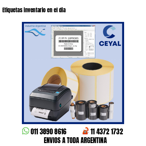 Etiquetas inventario en el dia