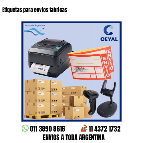 Etiquetas para envios fabricas