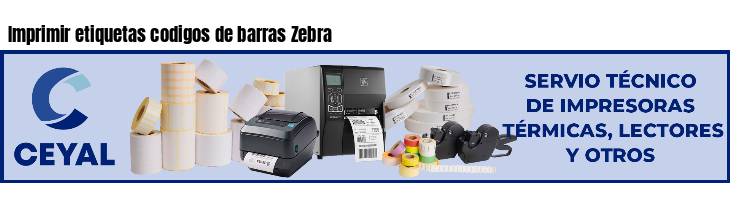 Imprimir etiquetas codigos de barras Zebra