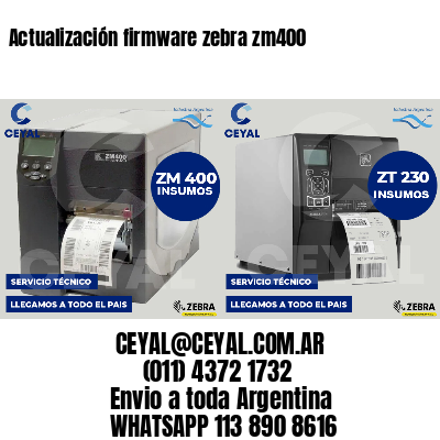 Actualización firmware zebra zm400