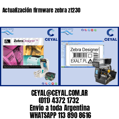 Actualización firmware zebra zt230