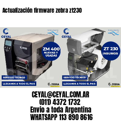 Actualización firmware zebra zt230