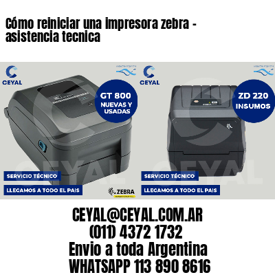 Cómo reiniciar una impresora zebra - asistencia tecnica