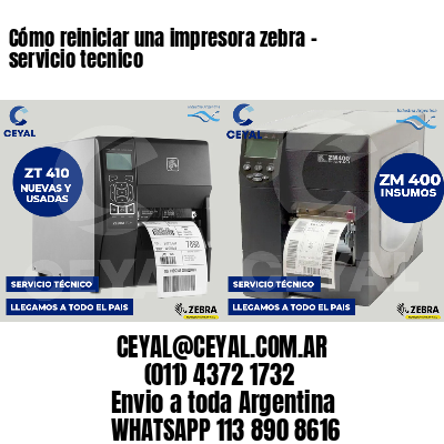 Cómo reiniciar una impresora zebra - servicio tecnico