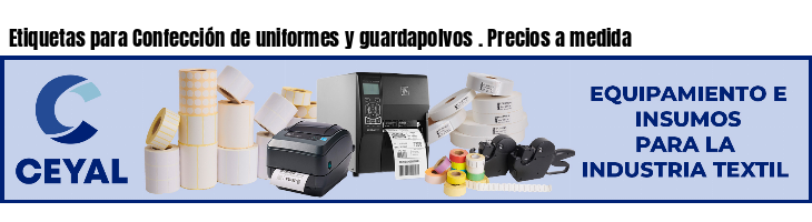 Etiquetas para Confección de uniformes y guardapolvos . Precios a medida