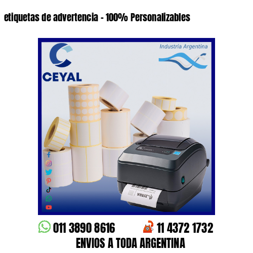 etiquetas de advertencia – 100% Personalizables