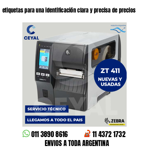 etiquetas para una identificación clara y precisa de precios