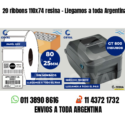 20 ribbons 110x74 resina - Llegamos a toda Argentina