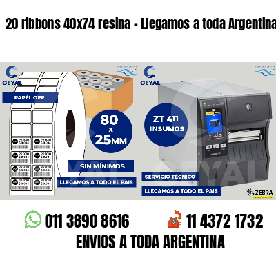 20 ribbons 40x74 resina - Llegamos a toda Argentina