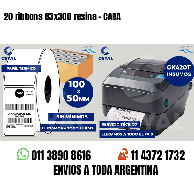 20 ribbons 83x300 resina - CABA