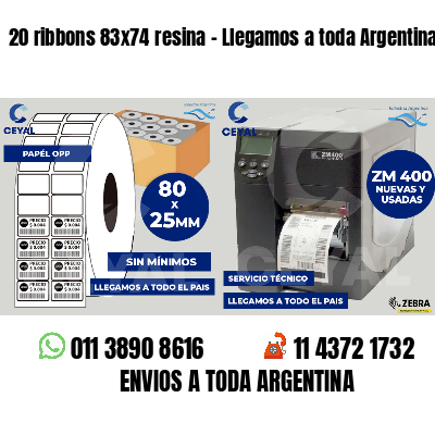 20 ribbons 83x74 resina - Llegamos a toda Argentina