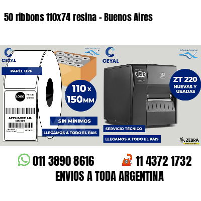 50 ribbons 110x74 resina - Buenos Aires