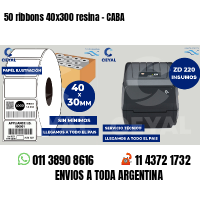 50 ribbons 40x300 resina - CABA