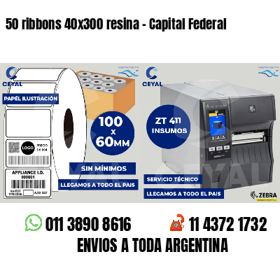 50 ribbons 40x300 resina - Capital Federal