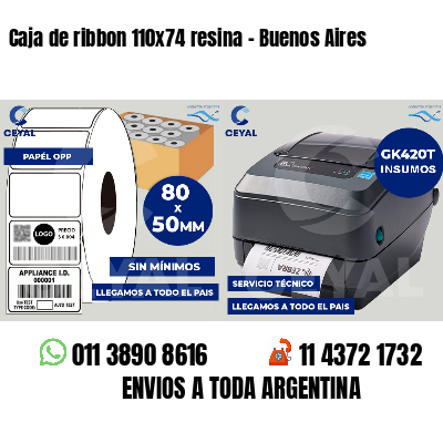 Caja de ribbon 110x74 resina - Buenos Aires