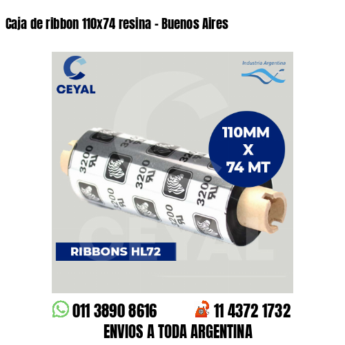 Caja de ribbon 110×74 resina – Buenos Aires