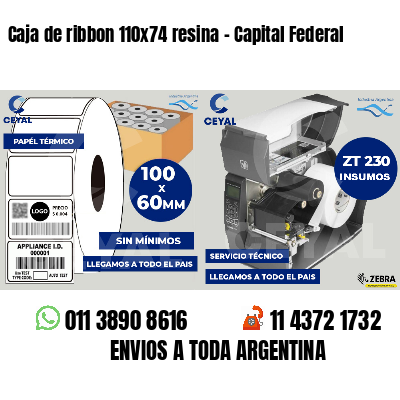 Caja de ribbon 110x74 resina - Capital Federal