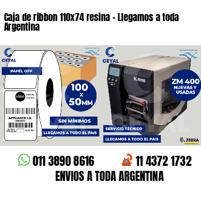 Caja de ribbon 110x74 resina - Llegamos a toda Argentina