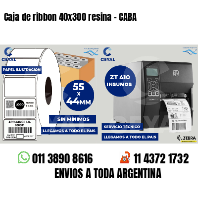 Caja de ribbon 40x300 resina - CABA