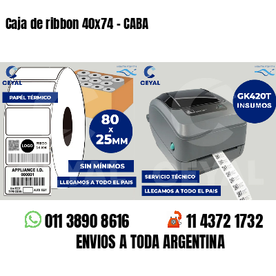 Caja de ribbon 40x74 - CABA