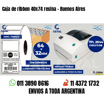 Caja de ribbon 40x74 resina - Buenos Aires