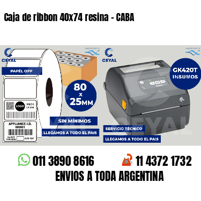 Caja de ribbon 40x74 resina - CABA