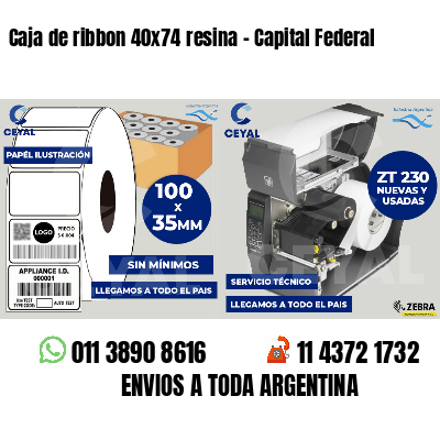 Caja de ribbon 40x74 resina - Capital Federal