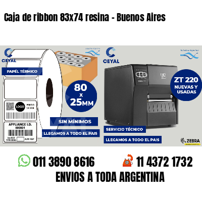 Caja de ribbon 83x74 resina - Buenos Aires