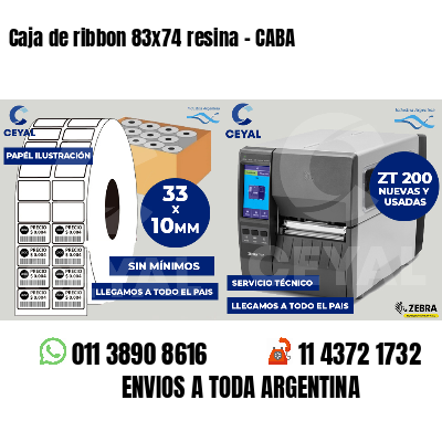 Caja de ribbon 83x74 resina - CABA