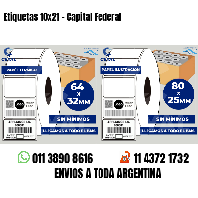 Etiquetas 10x21 - Capital Federal