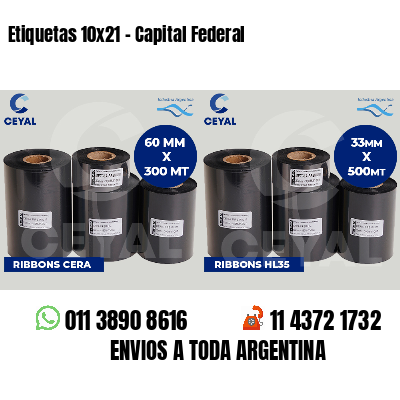 Etiquetas 10x21 - Capital Federal