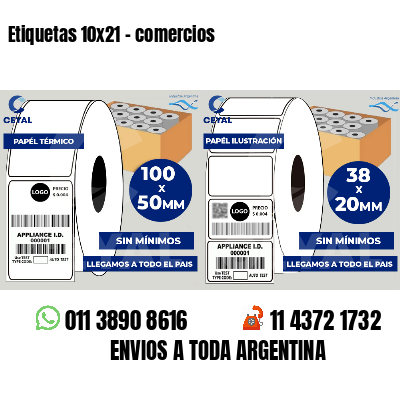 Etiquetas 10x21 - comercios