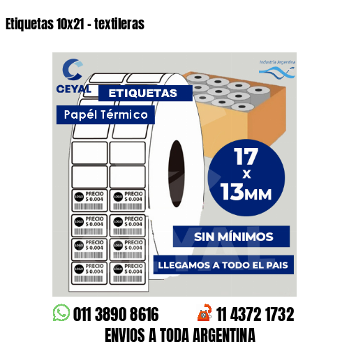 Etiquetas 10×21 – textileras