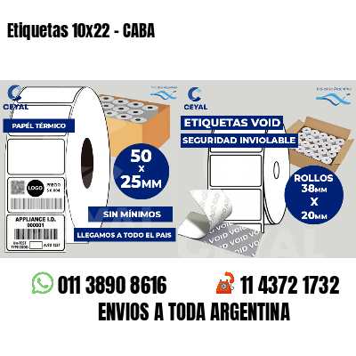 Etiquetas 10x22 - CABA