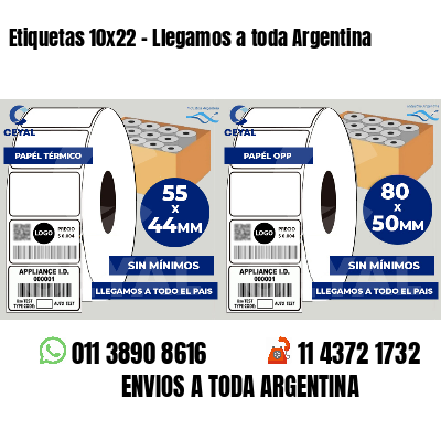 Etiquetas 10x22 - Llegamos a toda Argentina